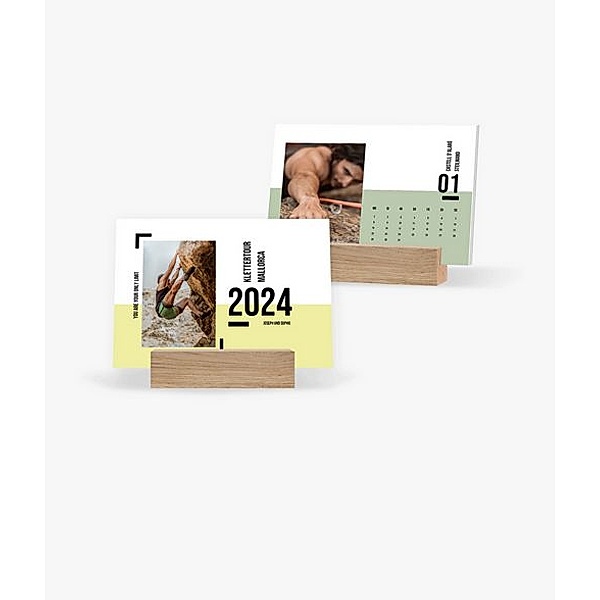 Tischkalender 2024 gestalten mit eigenen Fotos (A6 quer) im Design Bold