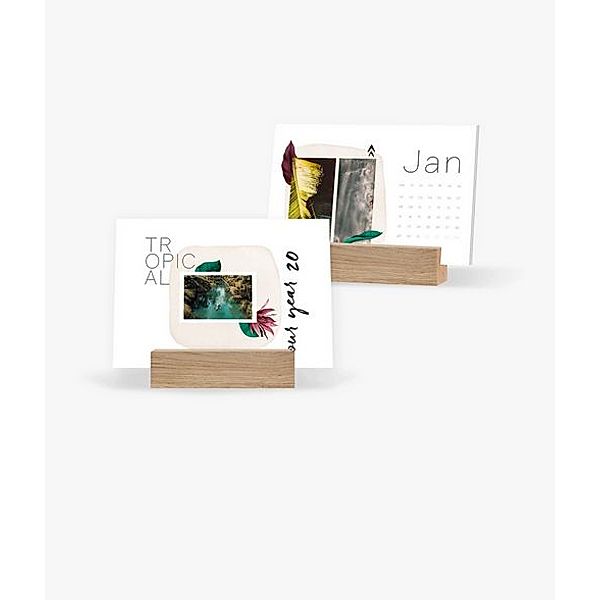 Tischkalender 2024 gestalten mit eigenen Fotos (A6 quer) im Design Tropical