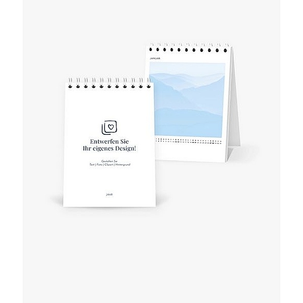 Tischkalender 2024 gestalten mit eigenen Fotos (A6 hoch) im Design Simple