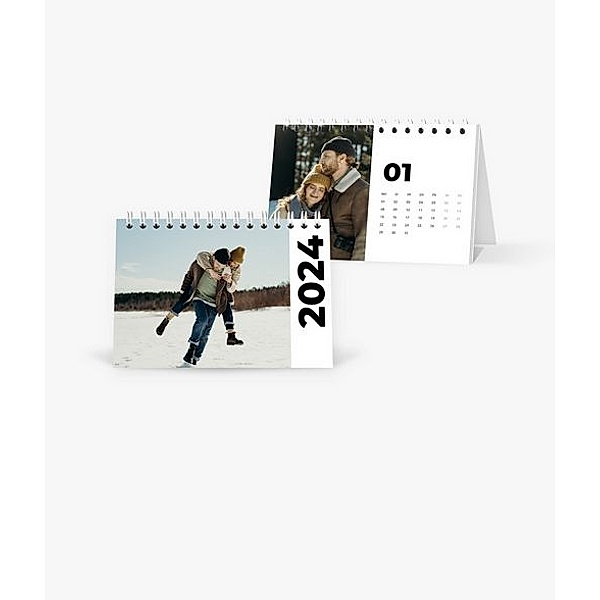 Tischkalender 2024 gestalten mit eigenen Fotos (A6 quer) im Design Road Trip