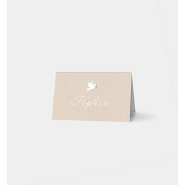 Tischkarte Flying Bird · Crafty, Tischklappkarte quer, Faltung oben (85 x 55mm)