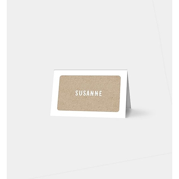 Tischkarte Sweet Square, Tischklappkarte quer, Faltung oben (85 x 55mm)