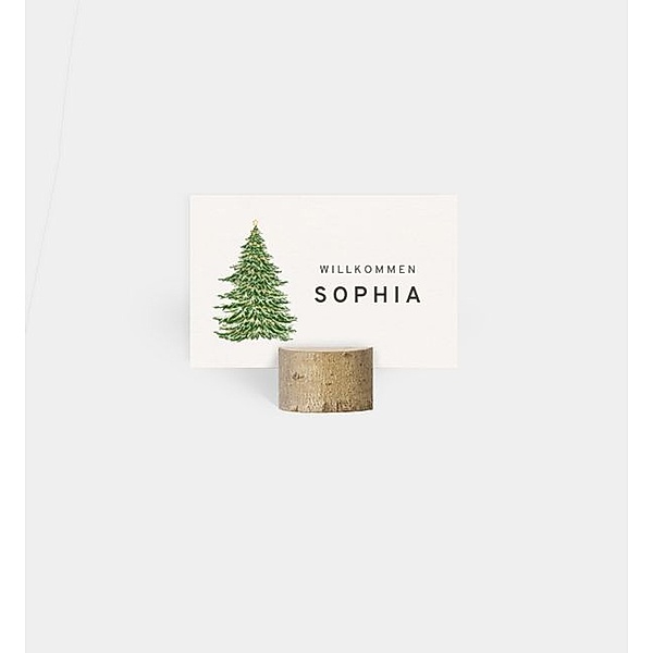 Tischkarte Weihnachtsbaum · Vintage, Tischkarte quer (85 x 55mm)