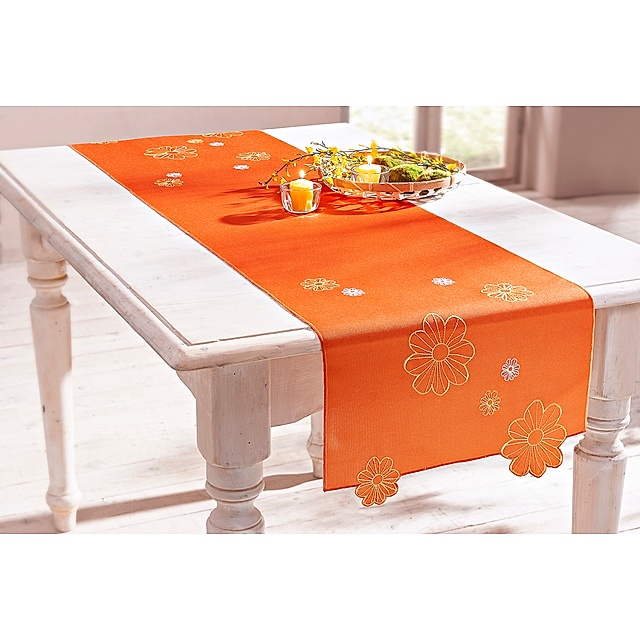 Tischläufer Orange Flower 40 x 140 cm bestellen
