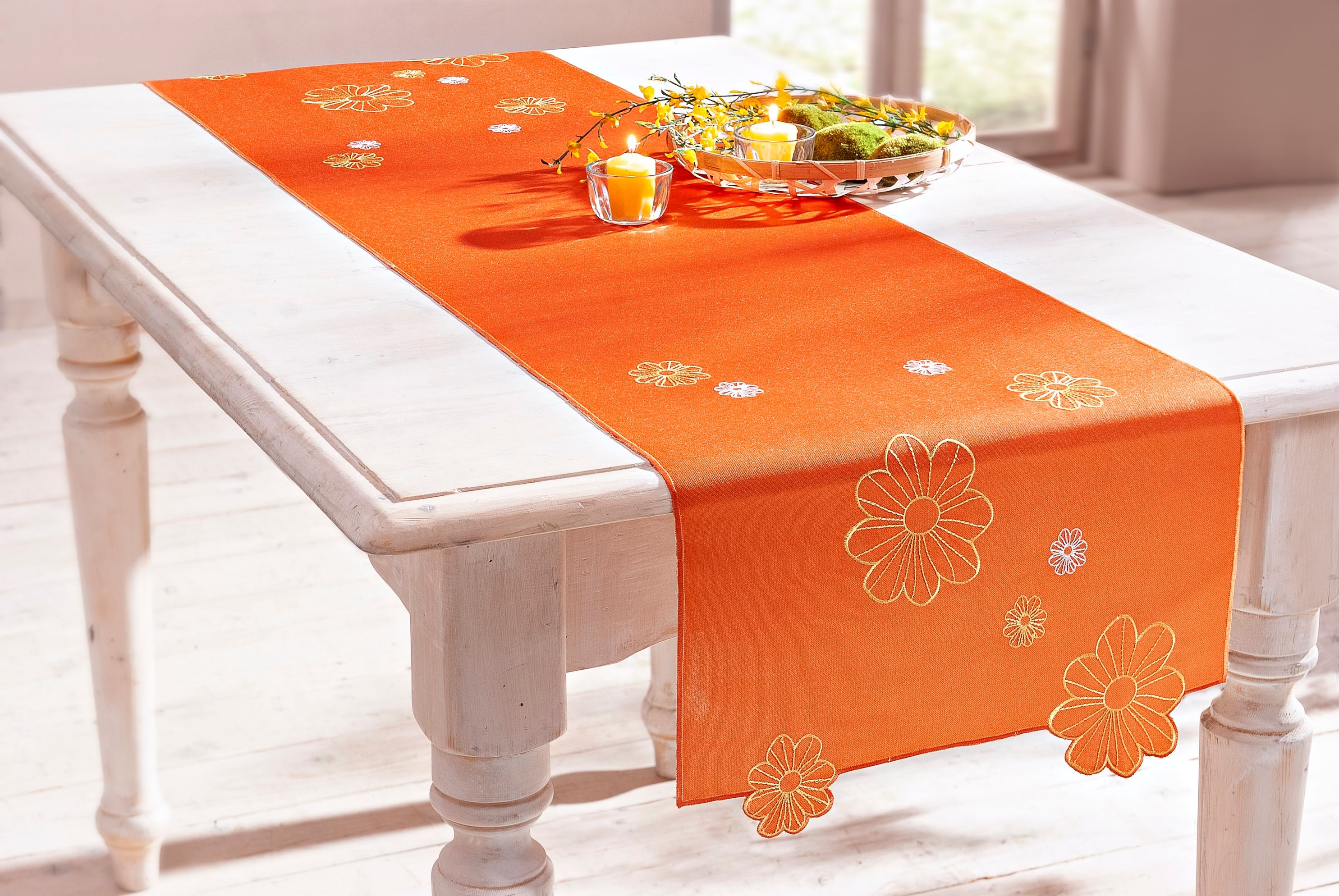 Tischläufer Orange Flower 40 x 140 cm bestellen