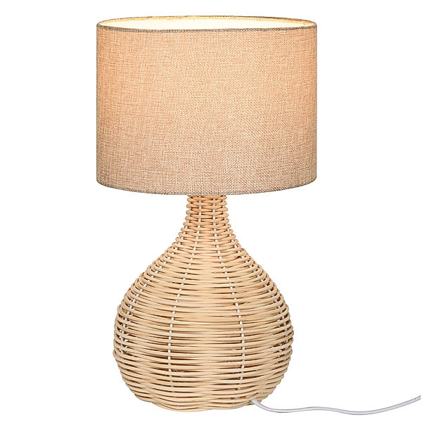 Tischlampe im Rattan Design