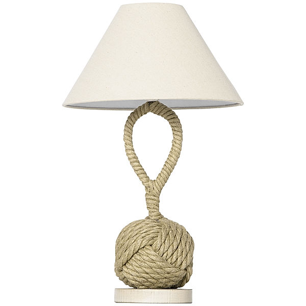 Tischlampe mit Kabel natur (Farbe: beige, weiß)