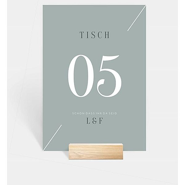 Tischnummer Modern Typo, Tischnummer hoch (120 x 170mm)