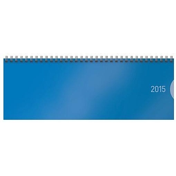 Tischquerkalender Classic Colourlux blau 2015