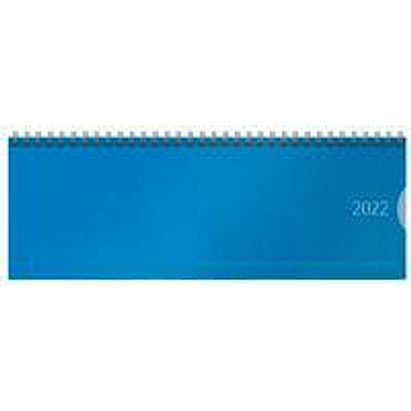 Tischquerkalender Classic Colourlux blau 2022