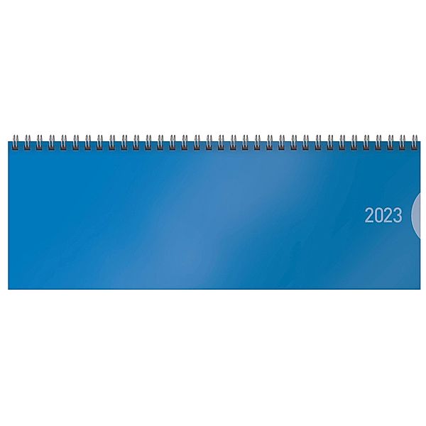 Tischquerkalender Classic Colourlux blau 2023