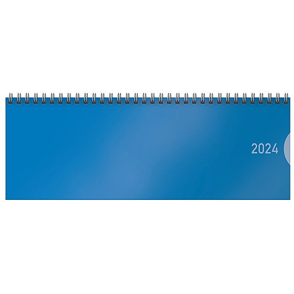 Tischquerkalender Classic Colourlux blau 2024