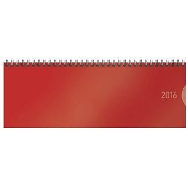 Tischquerkalender Classic Colourlux rot 2016