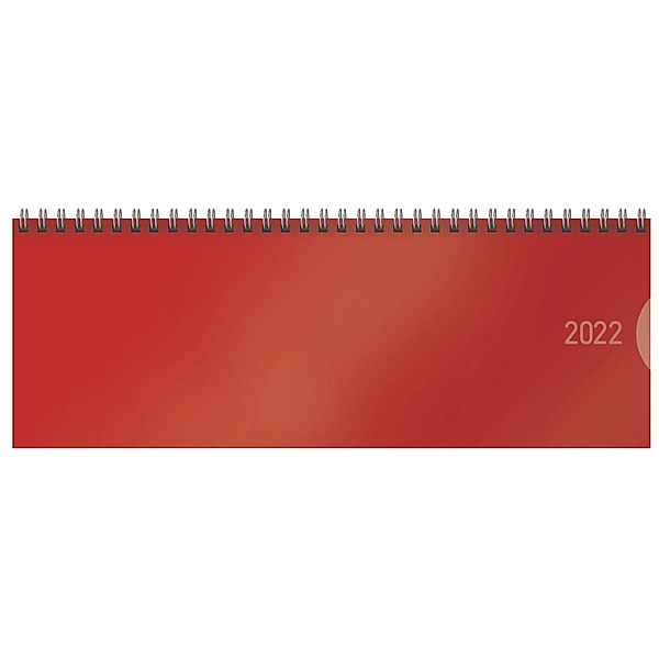 Tischquerkalender Classic Colourlux rot 2022