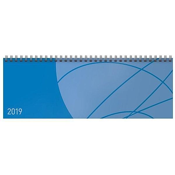 Tischquerkalender Professional Colourlux blau 2019