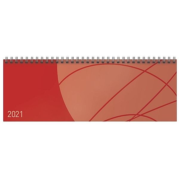 Tischquerkalender Professional Colourlux rot 2021