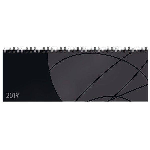 Tischquerkalender Professional Colourlux schwarz 2019