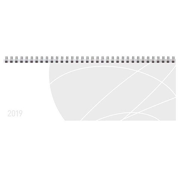 Tischquerkalender Professional Colourlux weiss 2019