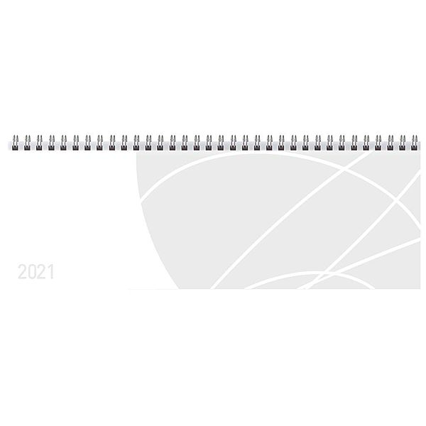 Tischquerkalender Professional Colourlux weiß 2021