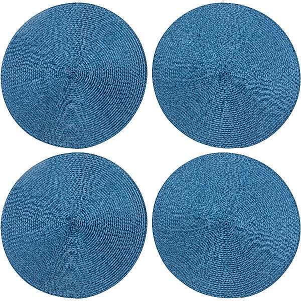 Tischsets Round 4er-Set (Farbe: blau)