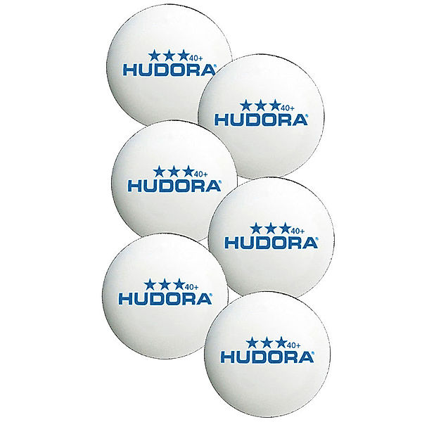 HUDORA Tischtennisball 3-STERNE 40+ 6-teilig