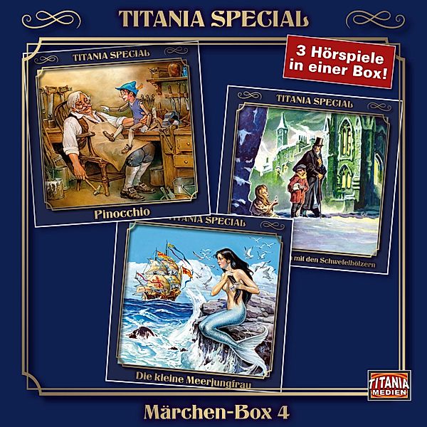 Titania Special - 4 - Pinocchio, Das kleine Mädchen mit den Schwefelhölzern, Die kleine Meerjungfrau, Carlo Collodi, Hans Christian Andersen