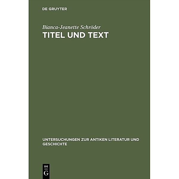 Titel und Text, Bianca-Jeanette Schröder