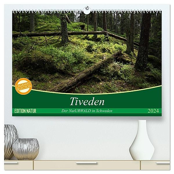 Tiveden, der NatURWALD in Schweden (hochwertiger Premium Wandkalender 2024 DIN A2 quer), Kunstdruck in Hochglanz, Bernhard Loewa