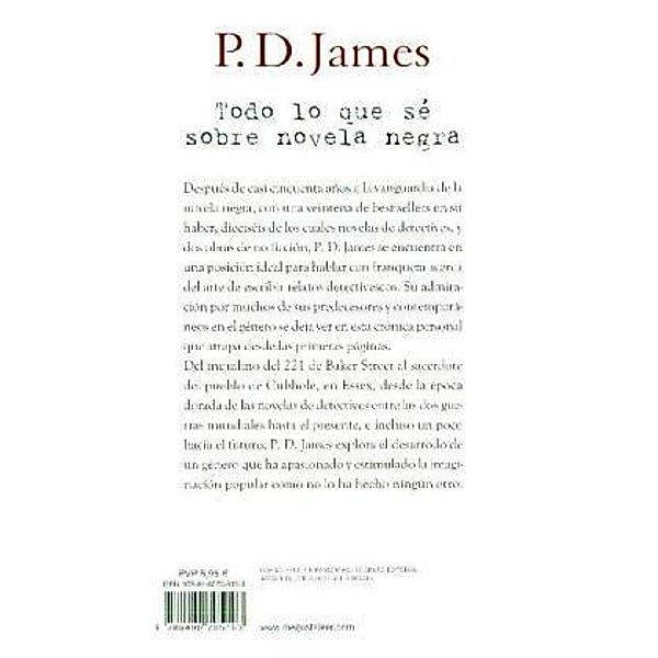 Todo lo que se sobre novela negra, P. D. James