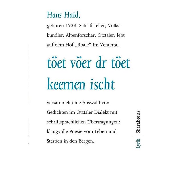 töet vöer dr töet keemen ischt, m. Audio-CD, Hans Haid