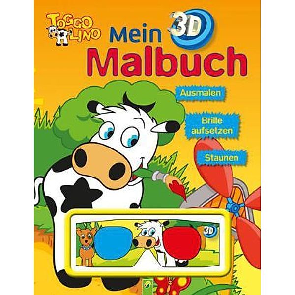 Toggolino Mein 3D-Malbuch , m. 3D-Brille