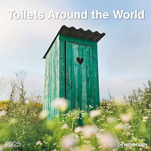 Toilets Around the World 2025 - Wand-Kalender - Broschüren-Kalender - 30x30 - 30x60 geöffnet - Toiletten-Kalender