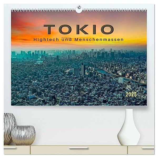 Tokio - Hightech und Menschenmassen (hochwertiger Premium Wandkalender 2025 DIN A2 quer), Kunstdruck in Hochglanz, Calvendo, Peter Roder