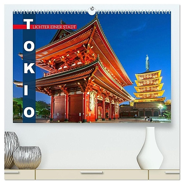 Tokio: Lichter einer Stadt (hochwertiger Premium Wandkalender 2024 DIN A2 quer), Kunstdruck in Hochglanz, Calvendo