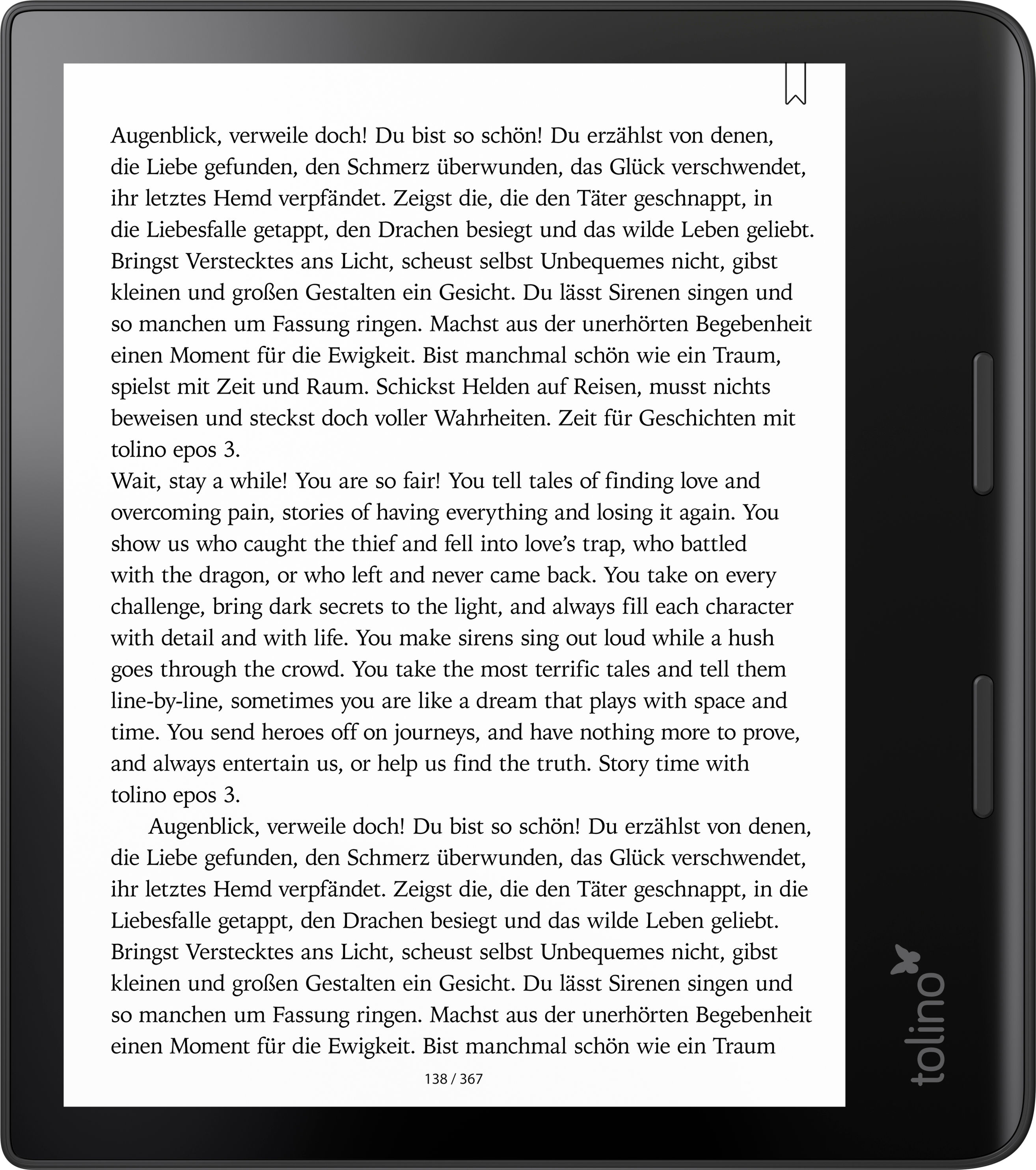 tolino epos 3 eBook-Reader jetzt bei Weltbild.de bestellen