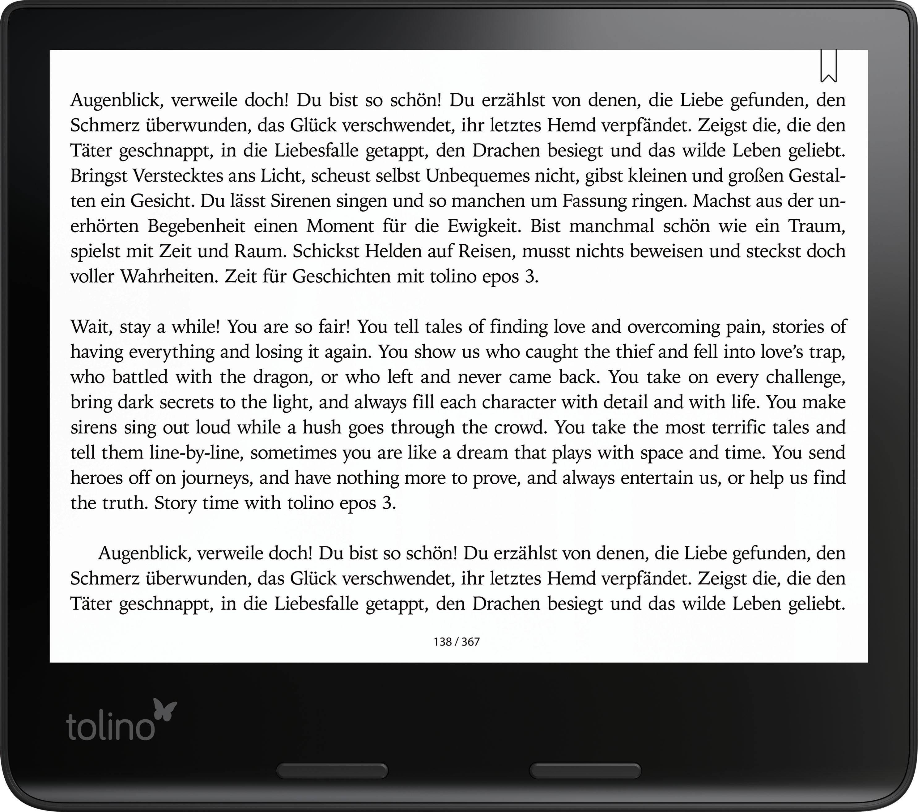 tolino epos 3 eBook-Reader jetzt bei Weltbild.de bestellen