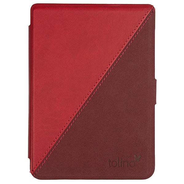 tolino shine 3, Schutztasche in Lederoptik (Farbe:rot)