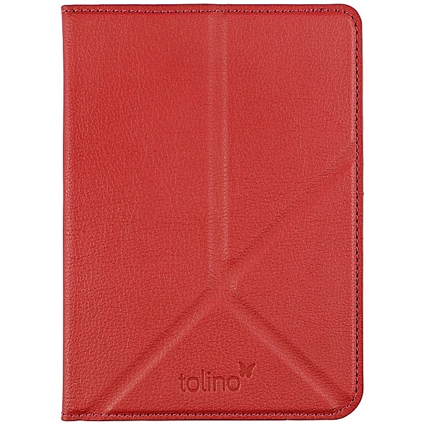 tolino shine 3, Schutztasche mit Origami Standfunktion (Farbe: rot)