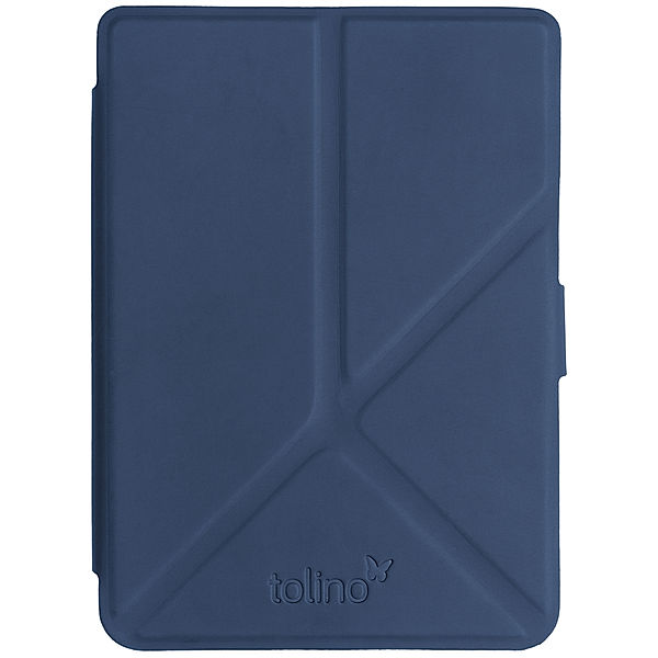 tolino shine 3, Schutztasche mit Origami Standfunktion (Farbe:blau)