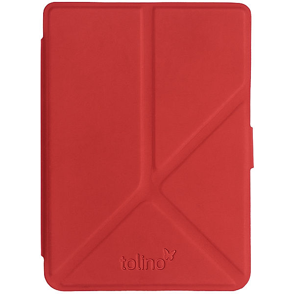 tolino shine 3, Schutztasche mit Origami Standfunktion (Farbe:rot)