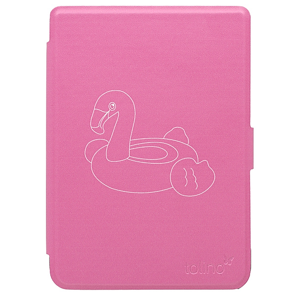tolino shine 4, Schutztasche in Lederoptik (Farbe:floaty flamingo)