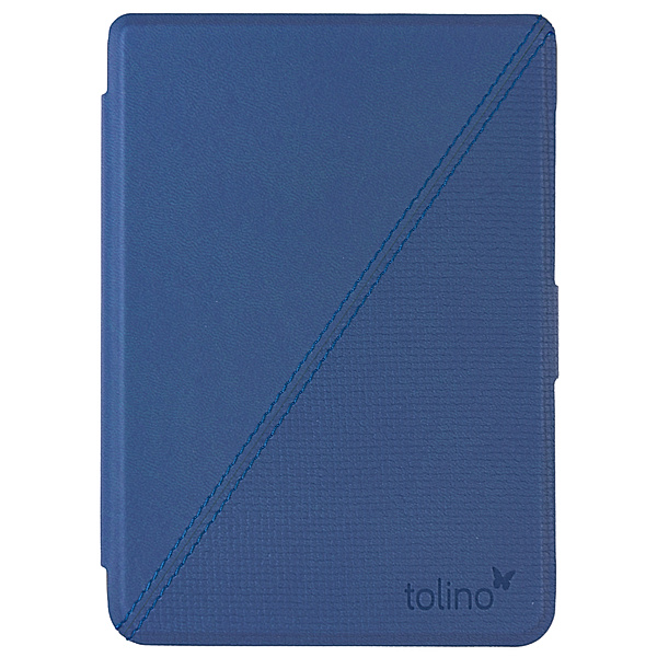 tolino shine 4, Schutztasche in Lederoptik (Farbe:blau)