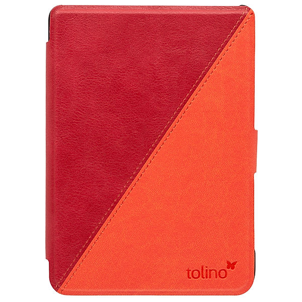 tolino shine 4, Schutztasche in Lederoptik (Farbe:rot)