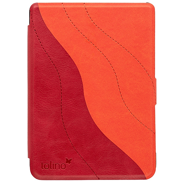 tolino shine 4, Schutztasche in Lederoptik (Farbe:rot)
