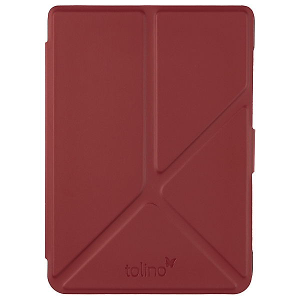 tolino shine 4, Schutztasche mit Origami Standfunktion (Farbe:rot)
