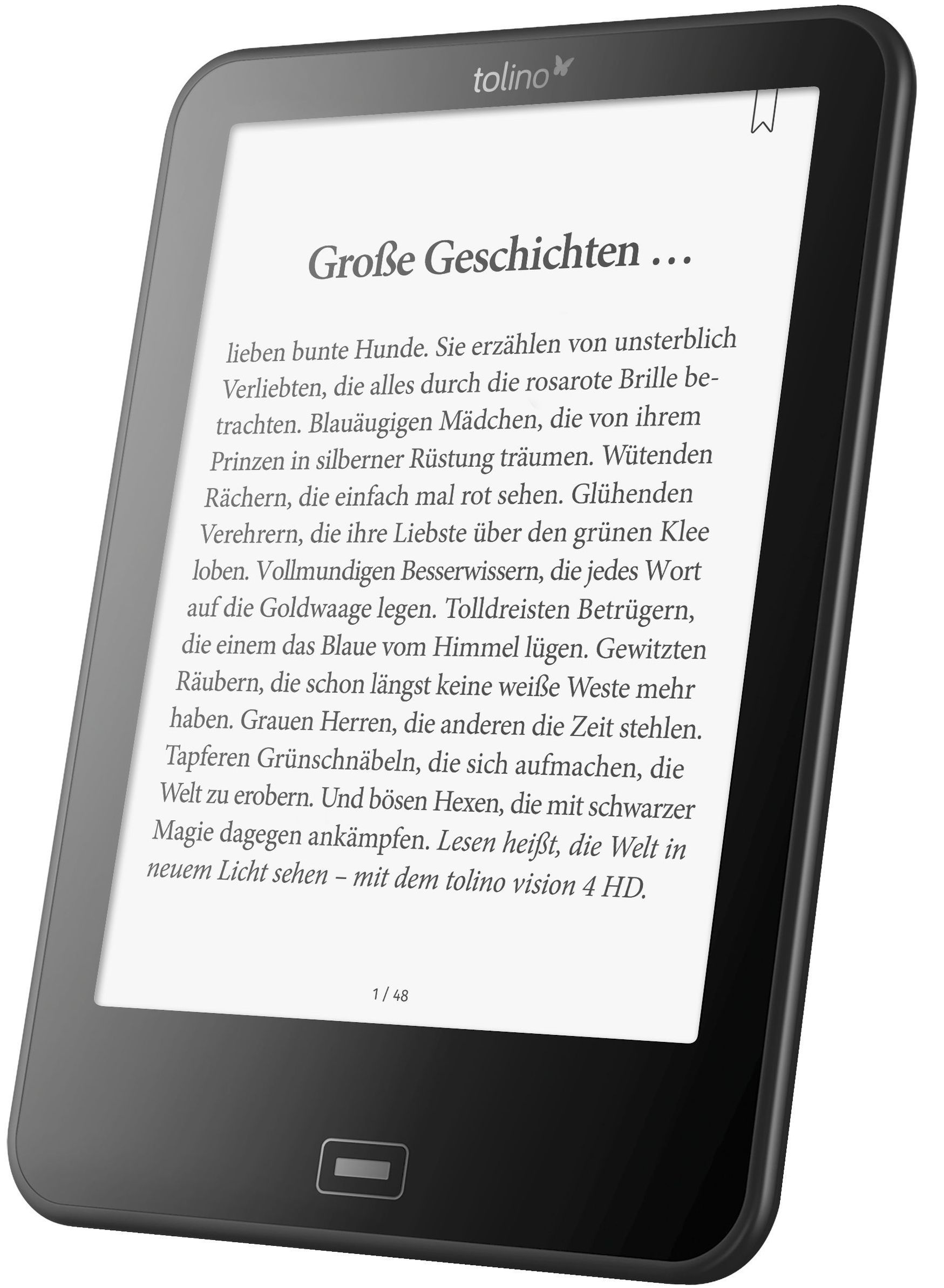tolino vision 4 HD eBook Reader portofrei bei Weltbild