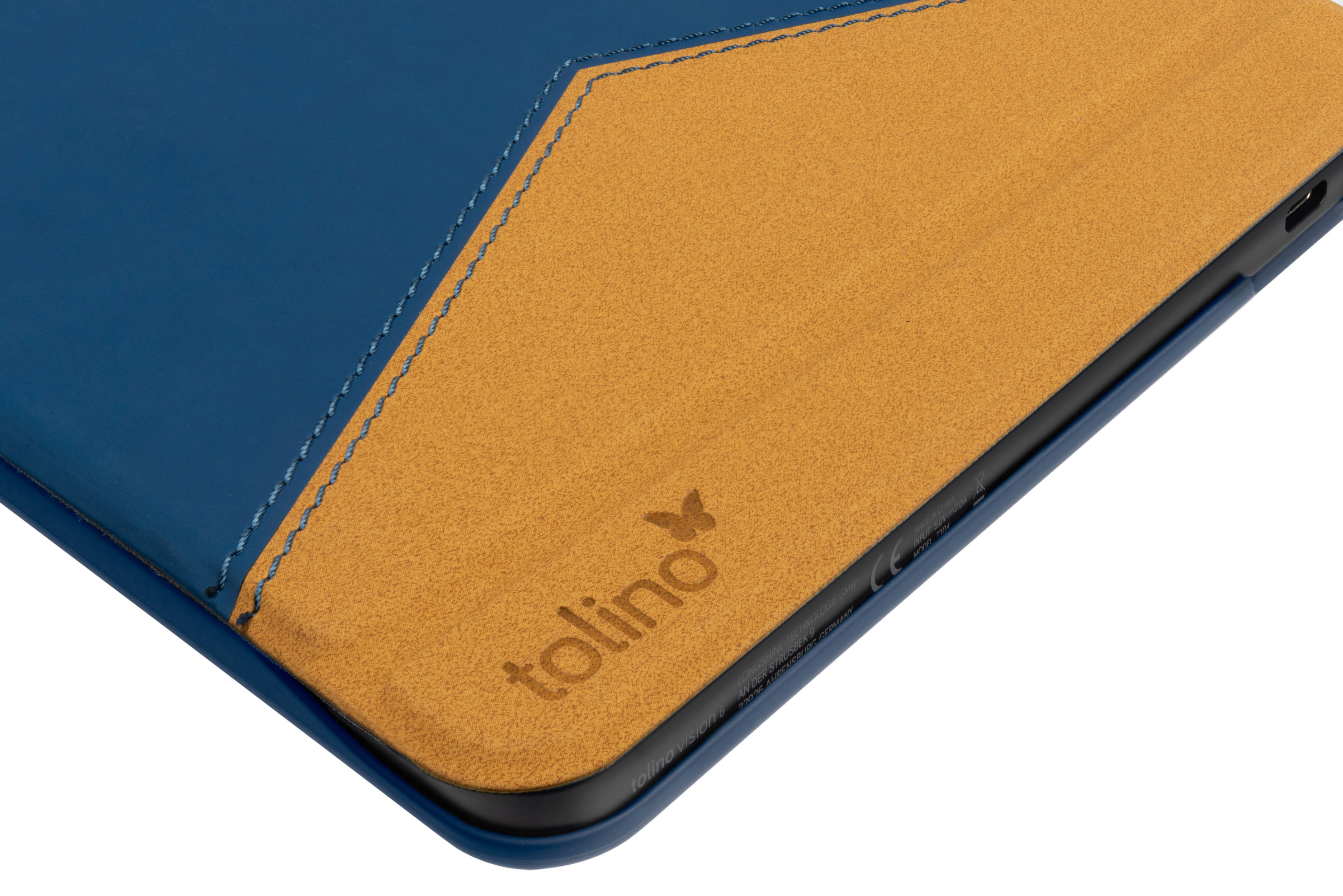 tolino vision 6, Schutztasche in Lederoptik Farbe:blau gelb | Weltbild.at
