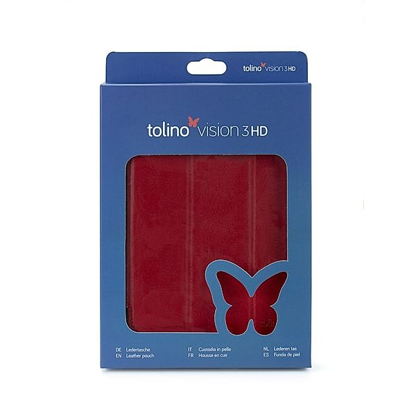 tolino vision Tasche Leder Rot