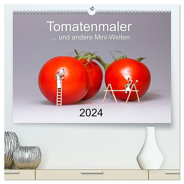 Tomatenmaler ... und andere Mini-Welten (hochwertiger Premium Wandkalender 2024 DIN A2 quer), Kunstdruck in Hochglanz, Michael Bogumil