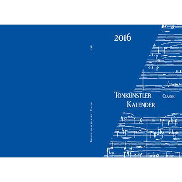 Tonkünstler-Kalender 'Classic', Taschenkalender 2016